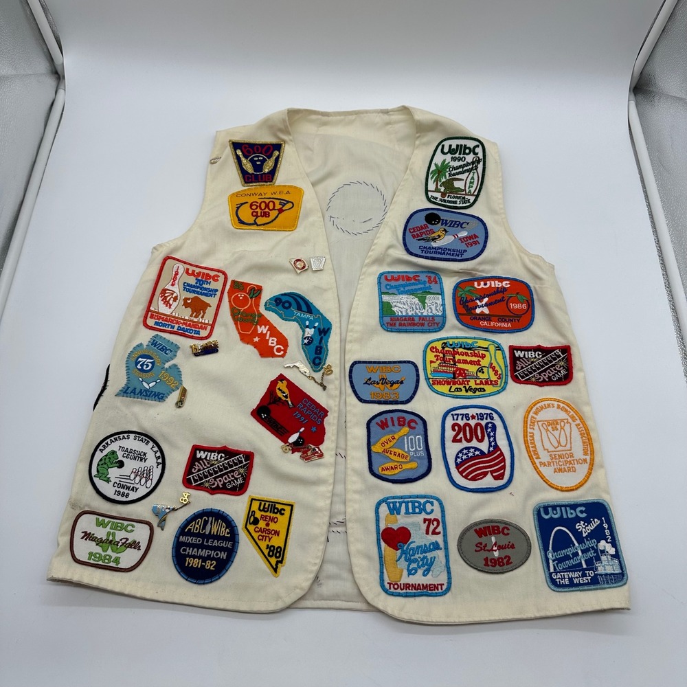 VTG Bowling Vest Patch Collection AR State WBA League Champion Memorabilia 70s